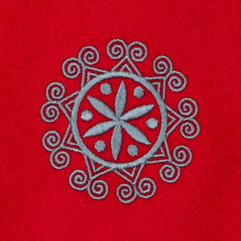 Dámský merino Kabát Slavena - červený