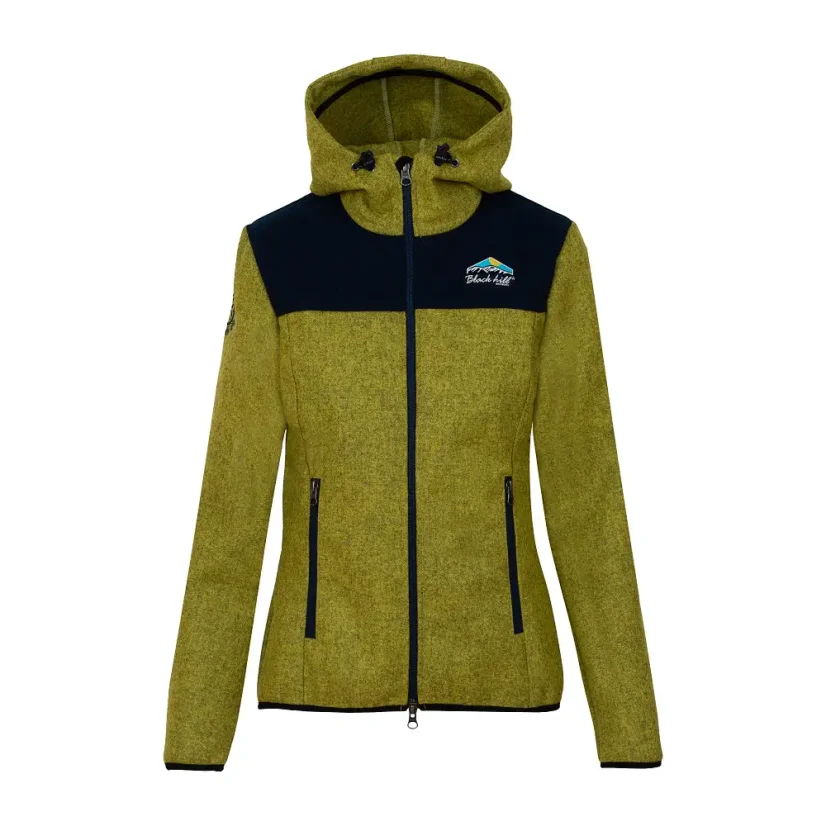 Dámska merino bunda Lesana Citrus/Blue - Size: S