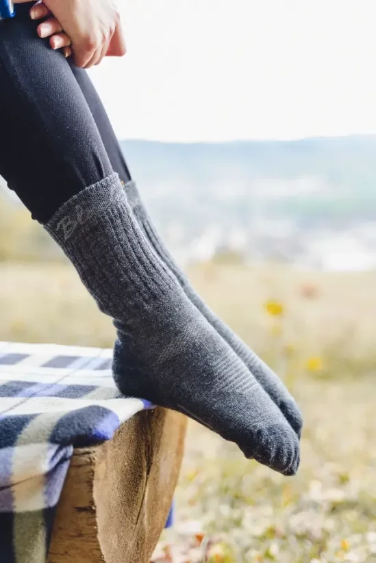 Black hill outdoor merino ponožky CHOPOK - šedé 2Pack