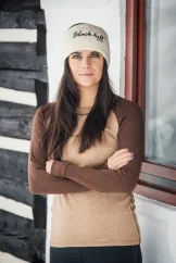 Merino headband classic - beige