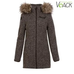 Ladies merino a coat NOVA Brown