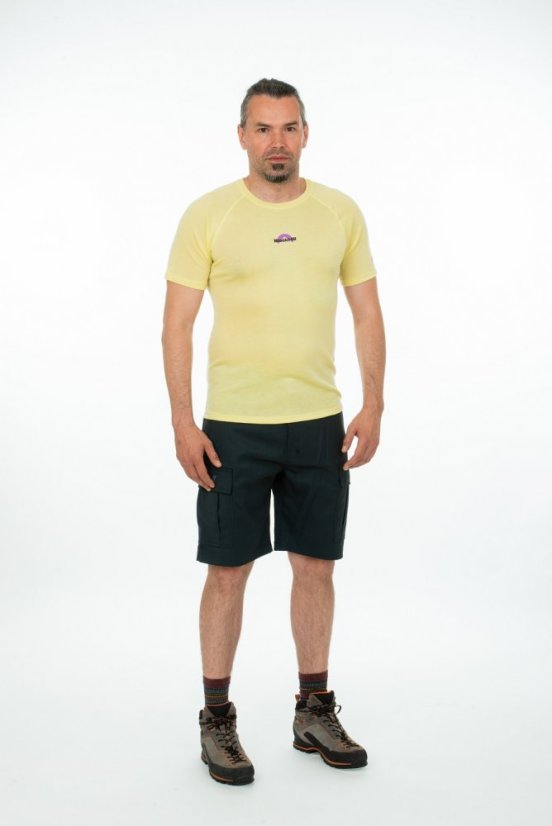 Pánske merino hodváb tričko KR S180 - žlté - Veľkosť: L
