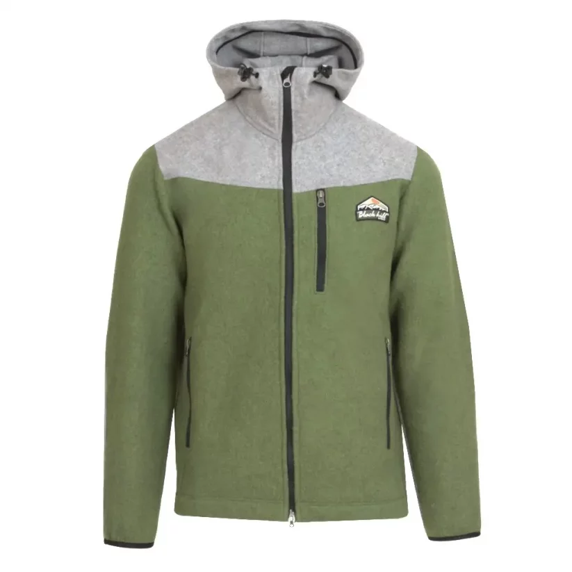 Men’s merino jacket Perun II  Green/Grey - Size: XXXL