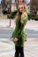 Ladies merino coat Slavena Green