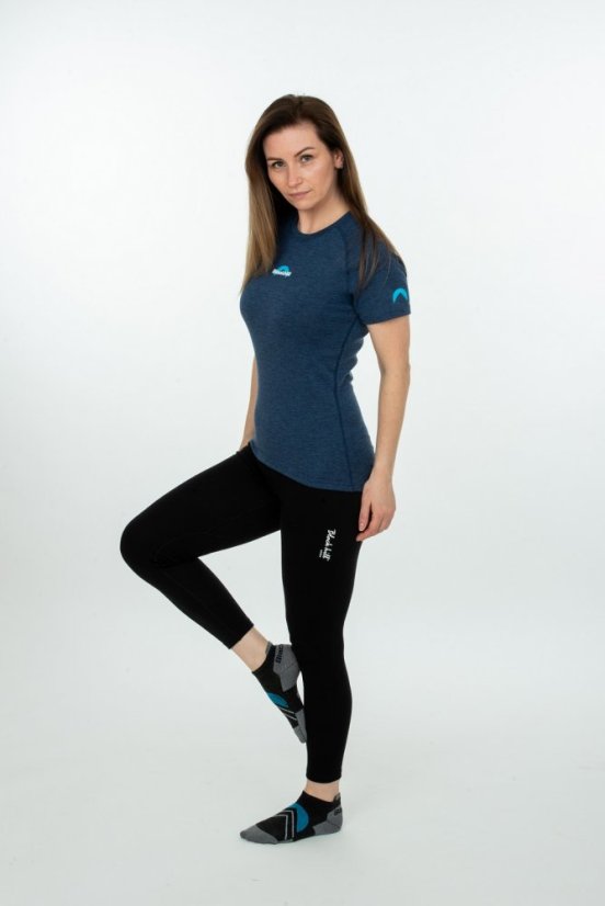 Dámske merino tričko KR S160 - modré - Veľkosť: L