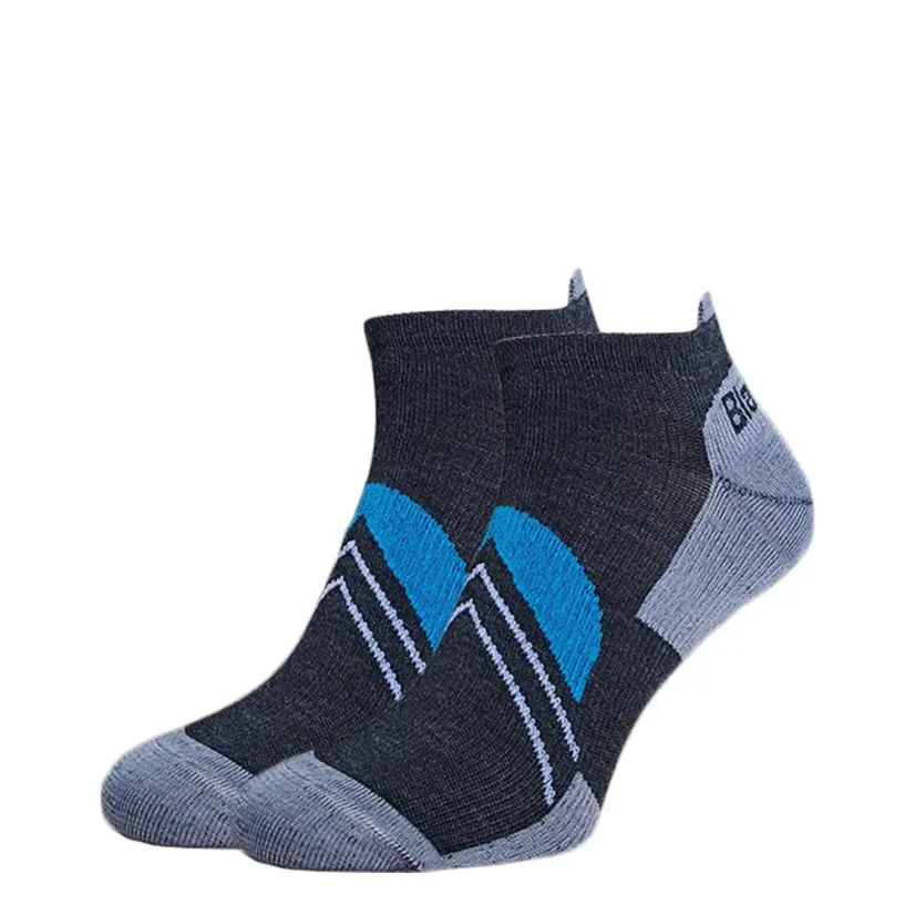 Black hill outdoor letné merino ponožky GÁPEĽ - antracit/sivé 2Pack - Veľkosť: 43-47 - 2Pack