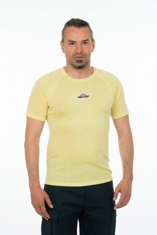 Pánske merino hodváb tričko KR S180 - žlté