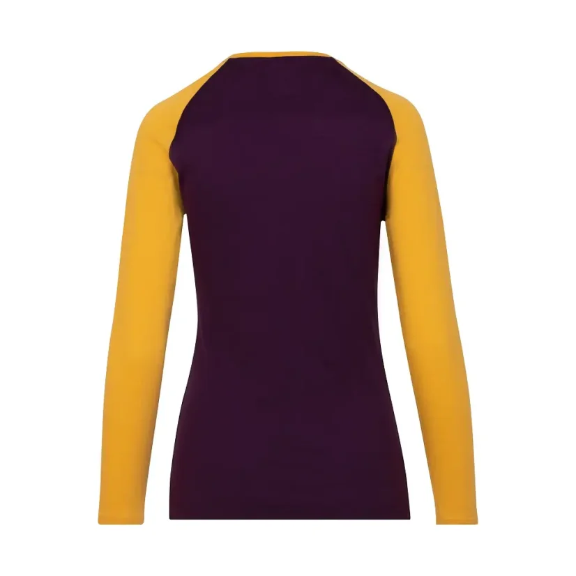 Dámske merino tričko DR UVprotection140 - lila/žltá