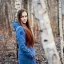 Dámsky merino kabát Diana modrý - Veľkosť: S