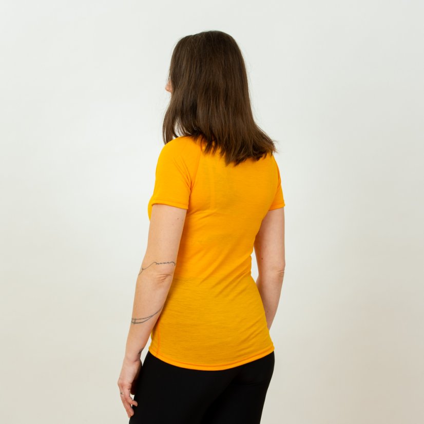 Dámske merino tričko KR S150 - Oranžová neón