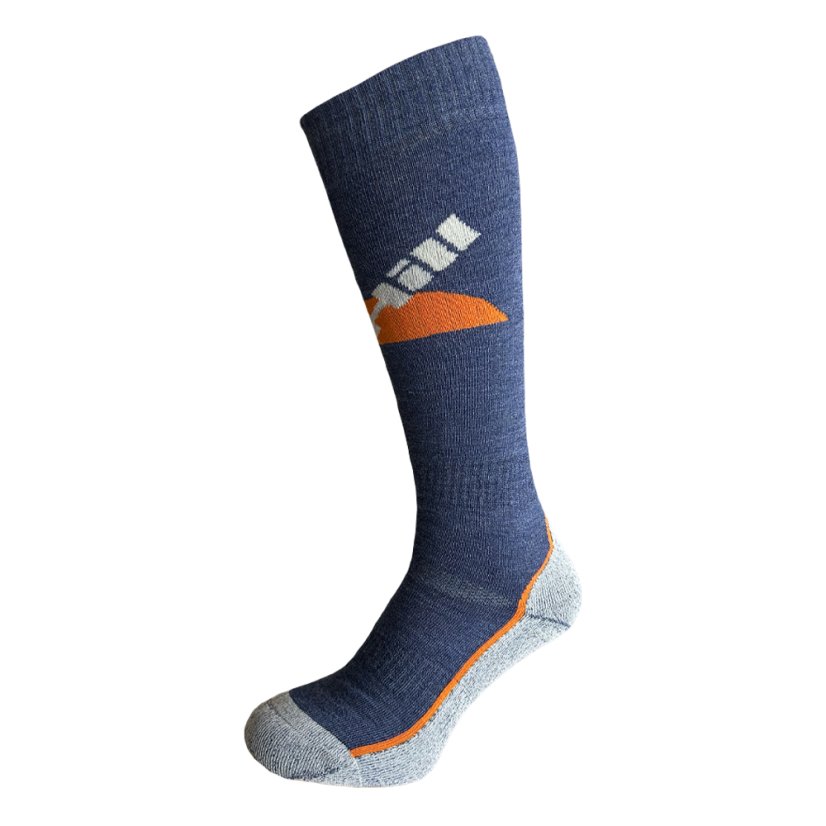 Merino lyžařské podkolenky SkiTour Warm - Modré 3Pack
