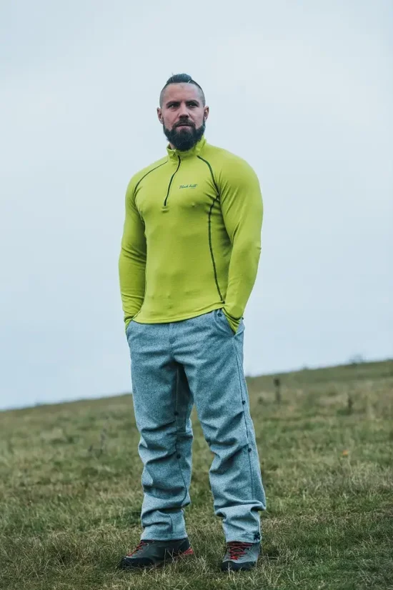 Men’s merino trousers Sherpa II Light Gray - Size: XXL