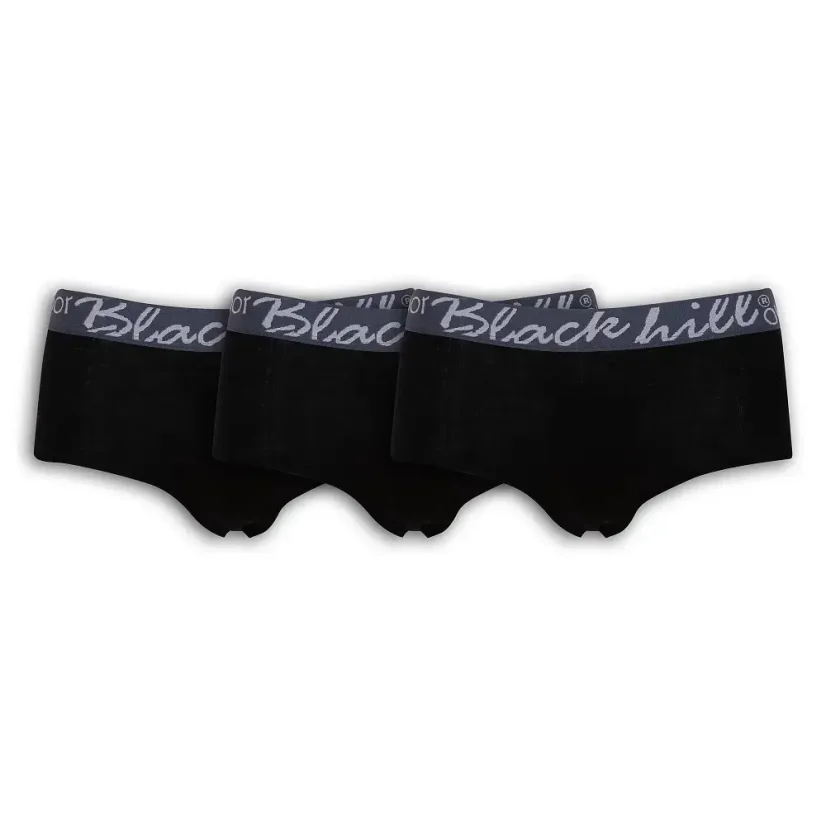 Women's merino/silk panties GINA M/S black 3Pack - Size: L - 3Pack