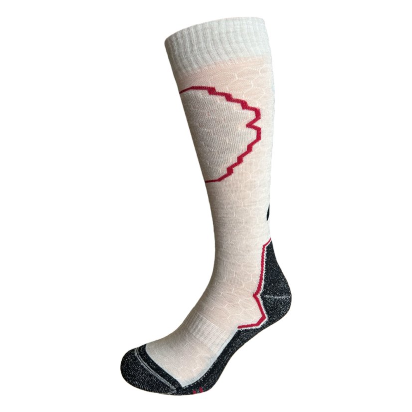 Merino lyžiarske podkolienky SkiTour Performance/anatomic light- Biele