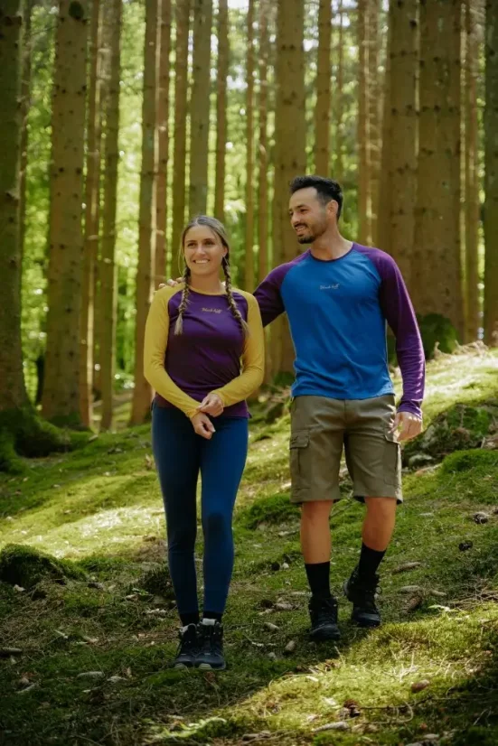 Pánské merino triko DR UVprotection140 - modrá/lila