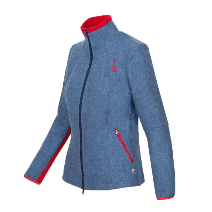 Ladies merino jacket Luna Blue/Red - Size: M