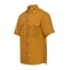 Pánska merino košeľa Trapper horčicová - krátky rukáv - Veľkosť: L