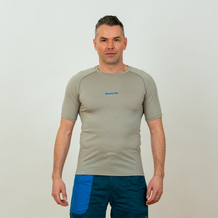 Pánske merino tričko KR S165 - Béžová