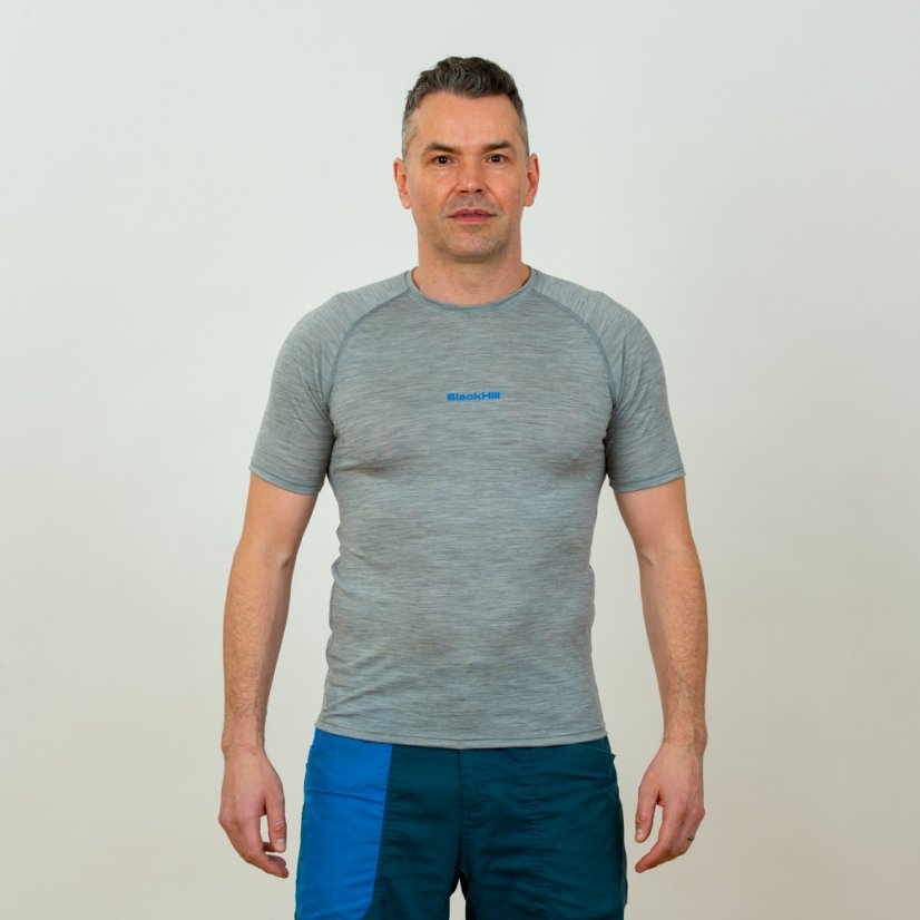 Pánske merino tričko KR S140 - sivé