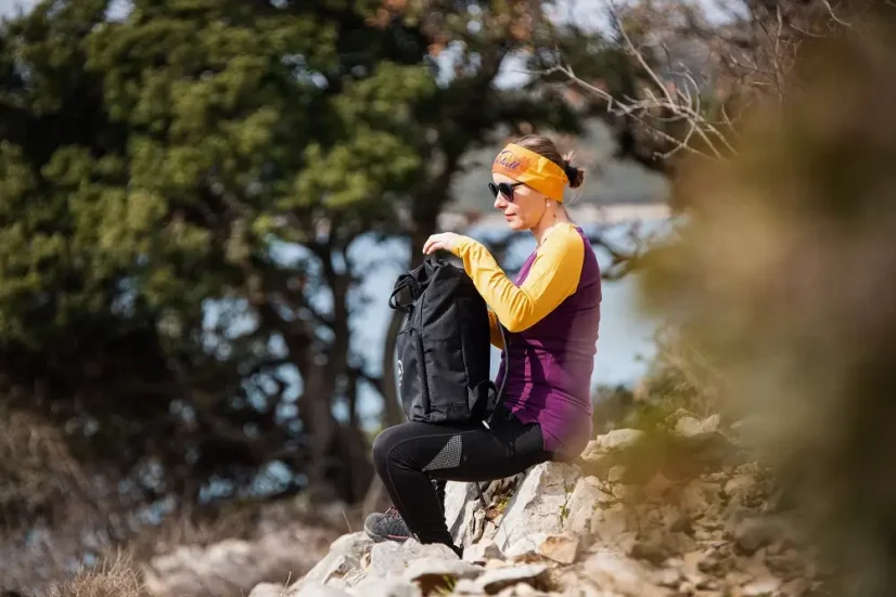 Dámske merino tričko DR UVprotection140 - lila/žltá