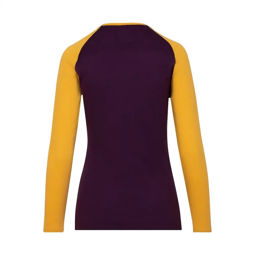 Women's merino T-shirt DR UVprotection140 - lilac/yellow - Size: XL