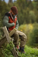 Men’s merino trousers Hiker cargo II HD Khaki