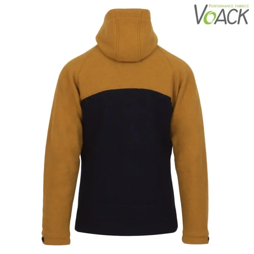 Pánska merino bunda STRIBOG II s podšívkou Voack horčicová/modrá - Veľkosť: S