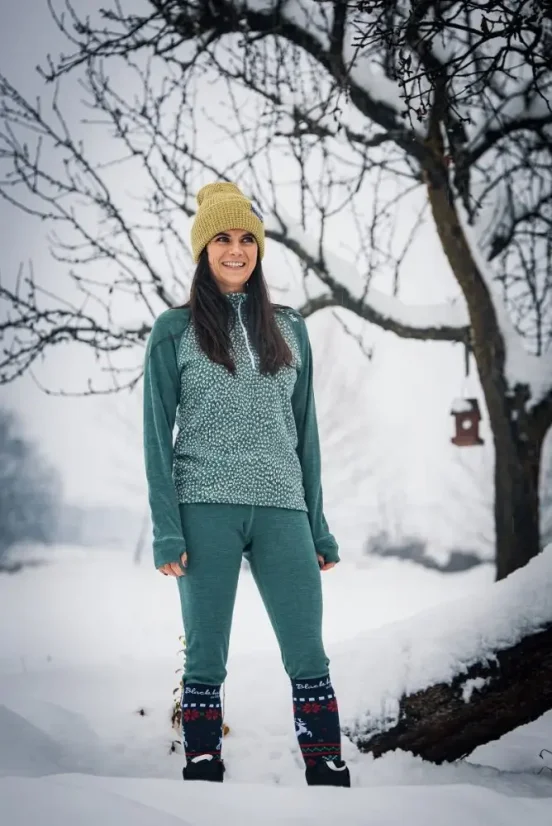 Women´s merino T-shitrt DRZN WP250 - green pattern