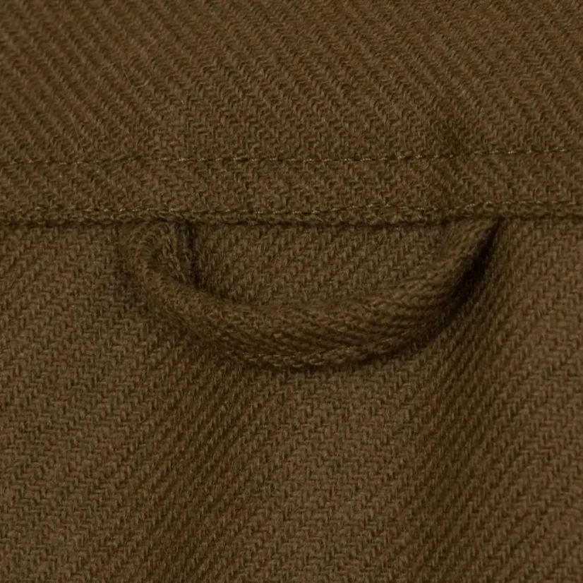 Pánska merino košeľa Trapper zelená khaki - dlhý rukáv - Veľkosť: XXL