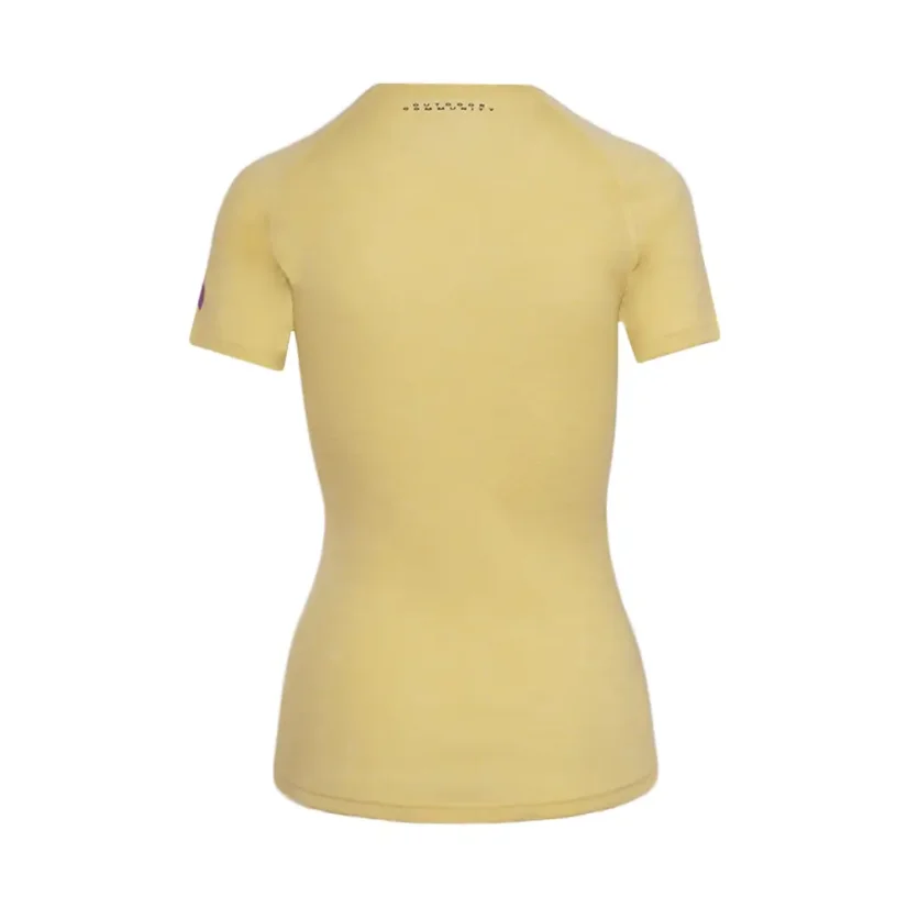 Women´s merino silk T-shirt KR S180 - yellow - Size: M
