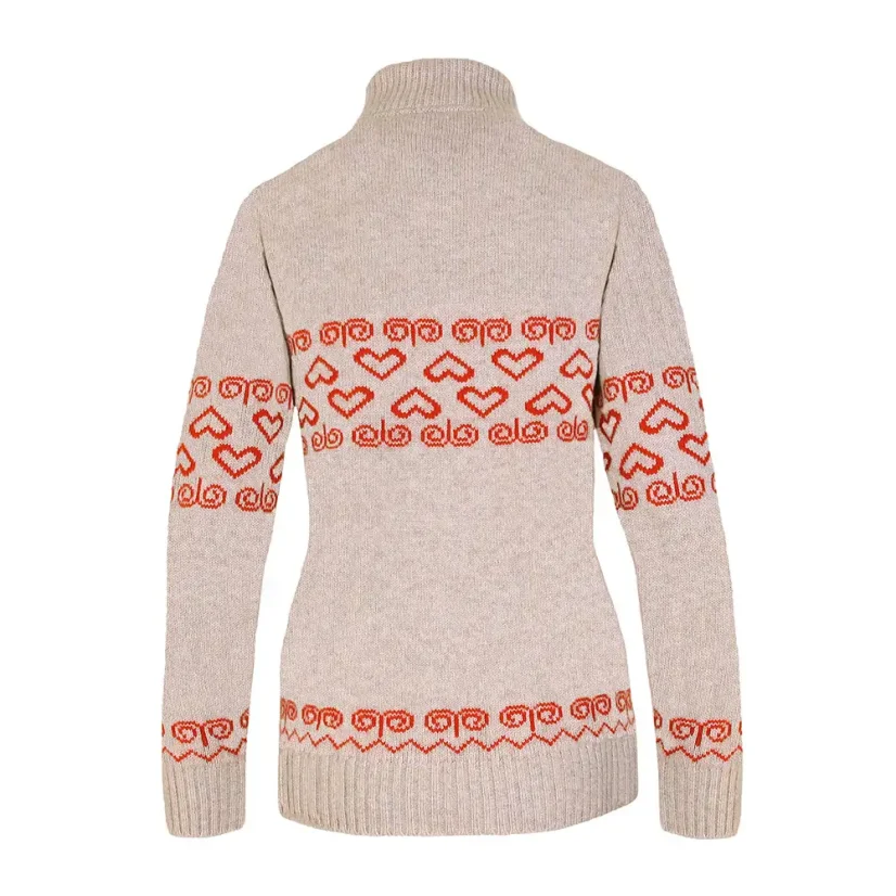 Ladies merino sweater Patria - Beige - Size: XL