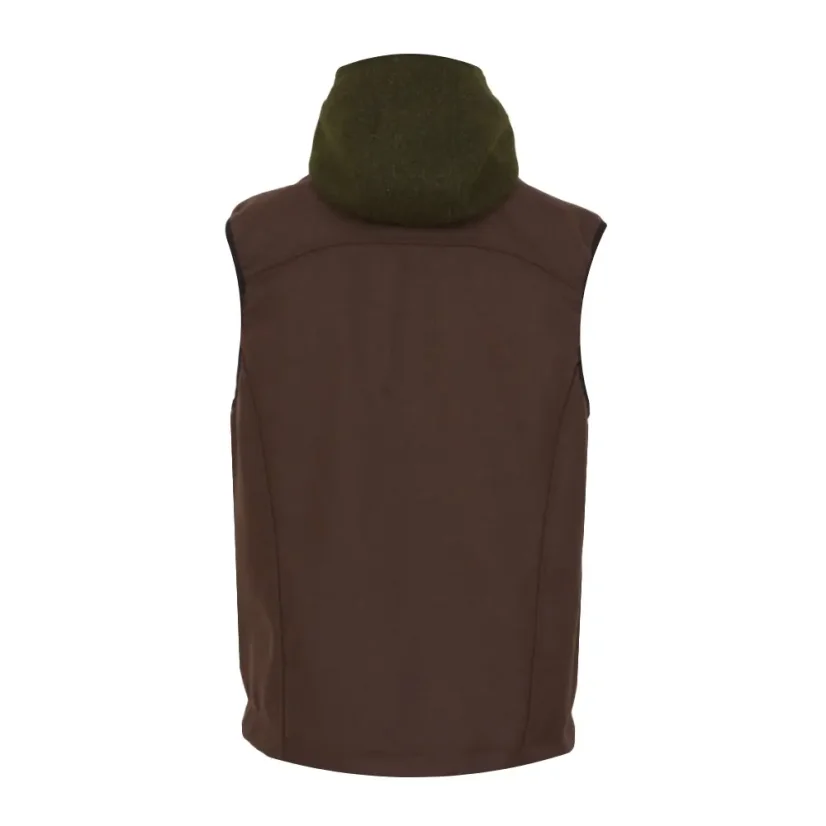 Men’s merino vest Vepor Green/brown - Size: XXL
