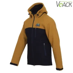 Pánska merino bunda STRIBOG II s podšívkou Voack horčicová/modrá