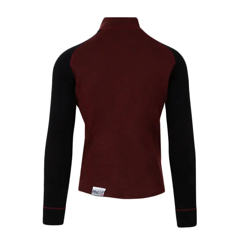 Pánske merino tričko DRZN WP250 - bordová/čierna