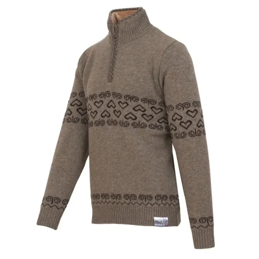 Pánsky merino sveter PATRIOT - hnedý - Veľkosť: M
