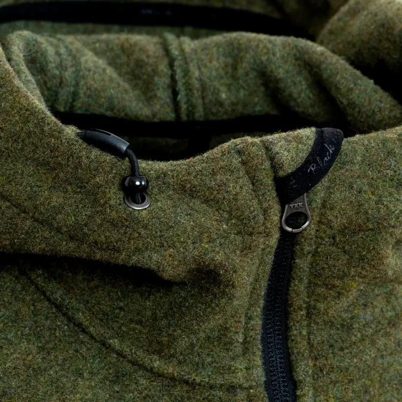 Dámsky merino - kašmírový kabát Zoja zelená - Veľkosť: M