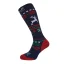 Merino lyžiarske podkolienky SkiTour Warm Christmas edition - modré