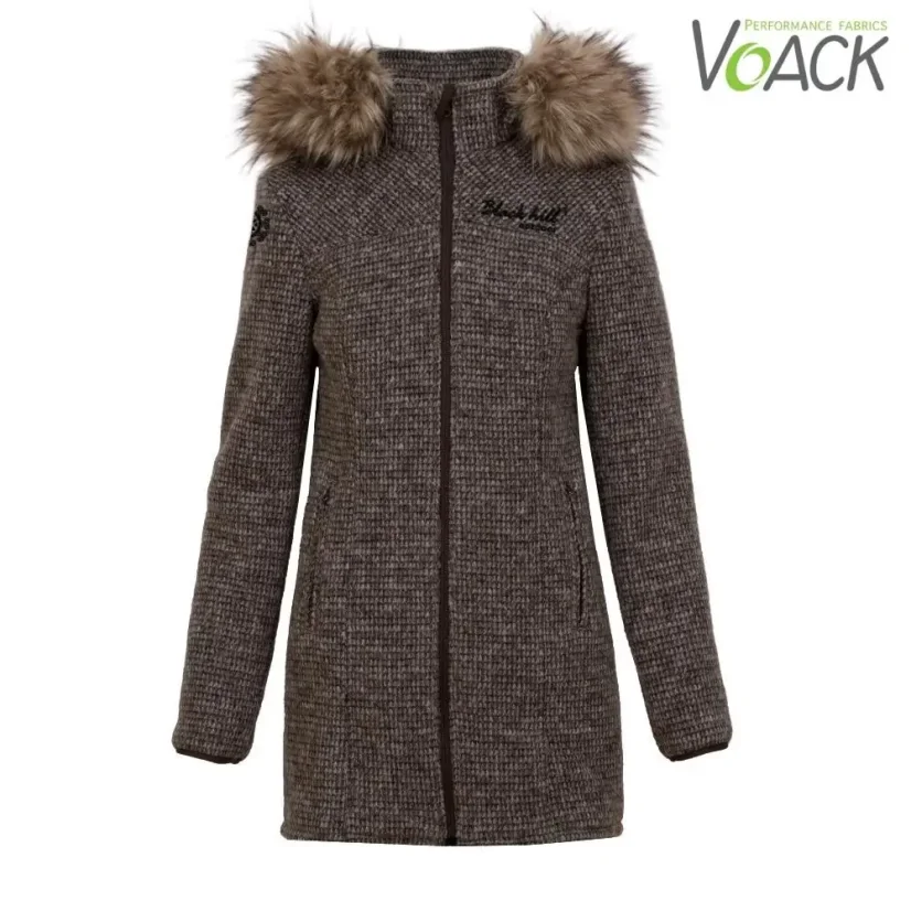 Ladies merino a coat NOVA Brown - Size: XL