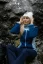 Dámska merino bunda Vesna petrol/svetlomodrá