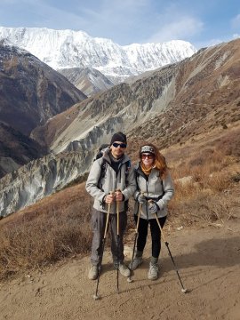 Trek okolo Annapurien v Himalájach v Nepále
