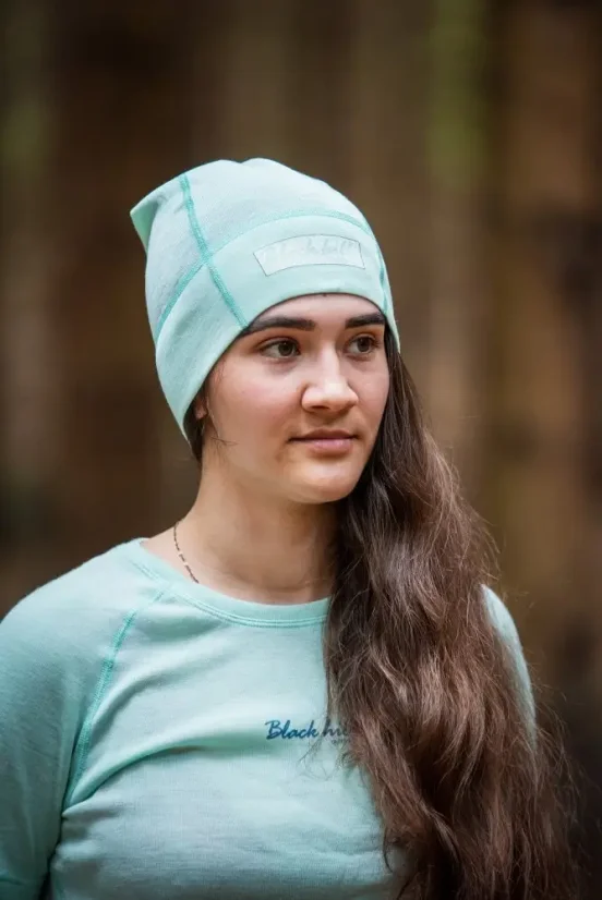 Merino čiapka Active hodváb long180 - mint