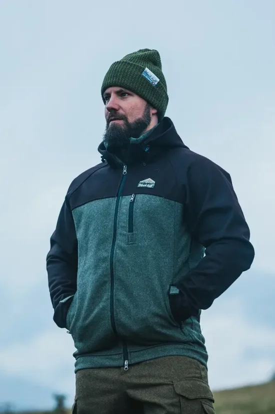 Pánska merino bunda FORESTER II hnedá/zelená