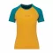 Women's merino T-shirt KR UVprotection140 - yellow/emerald