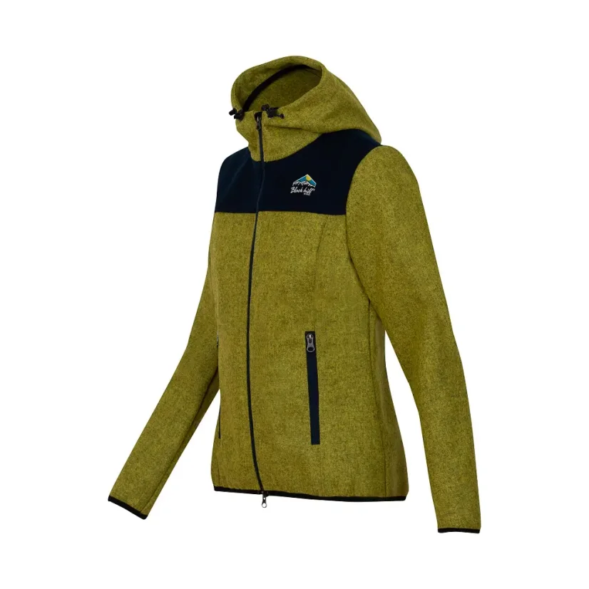 Dámska merino bunda Lesana Citrus/Blue - Size: S