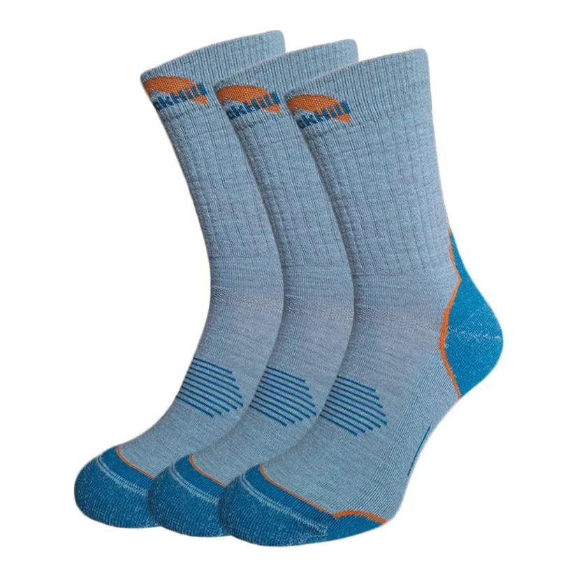 Black hill outdoor merino ponožky CHOPOK - modré 3Pack - Veľkosť: 35-38 - 3Pack