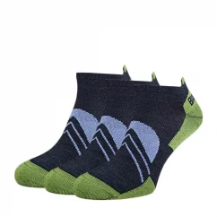 BHO letní merino ponožky GÁPEĽ - antracit/zelené 3Pack