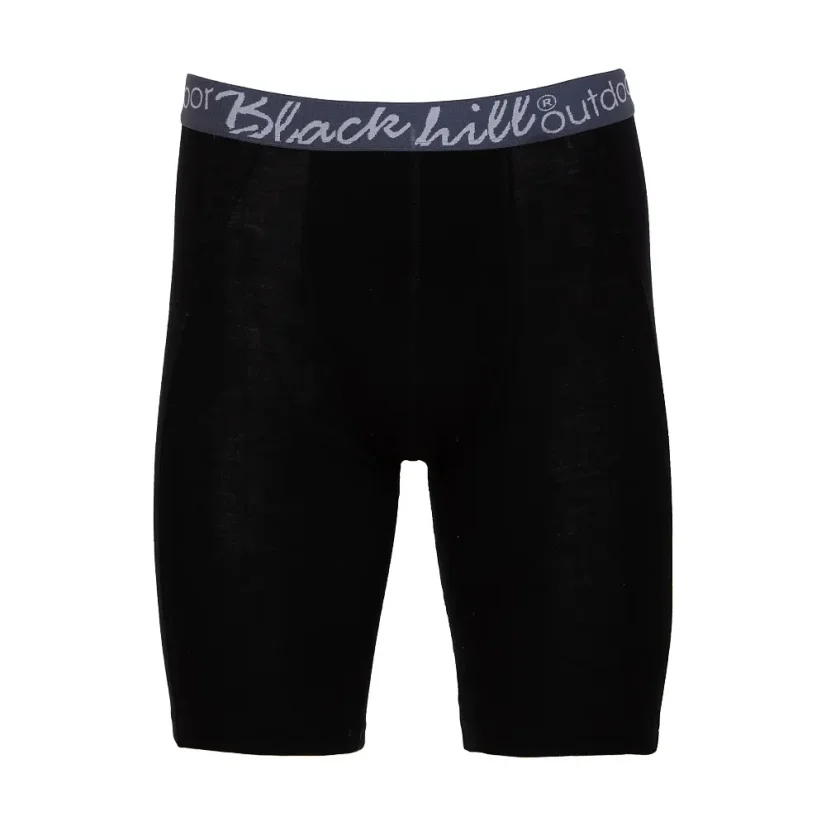 Men's merino/silk boxer shorts KIMI 3/4, S/M black - Size: XXL