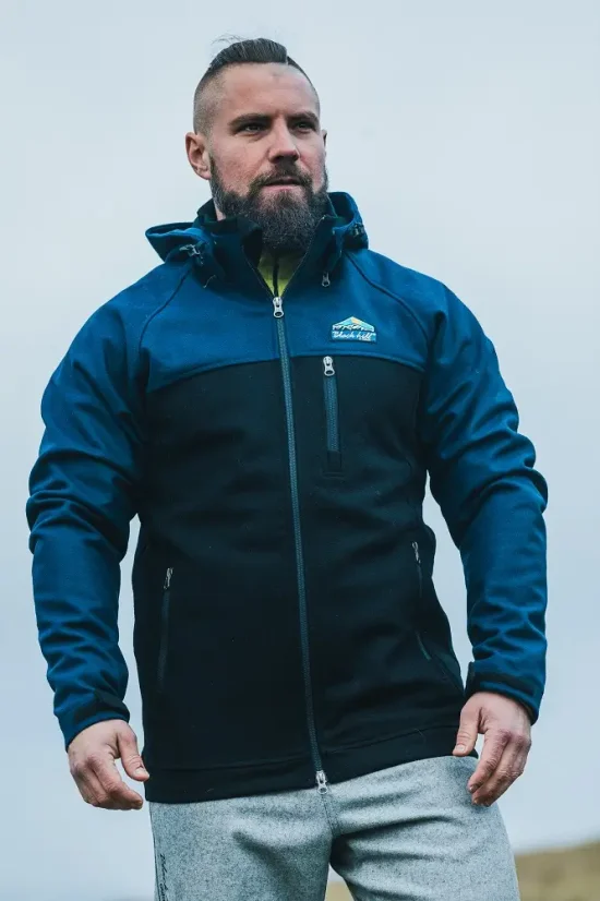 Men’s merino jacket Stribog II, Lining Voack,  Blue/Black