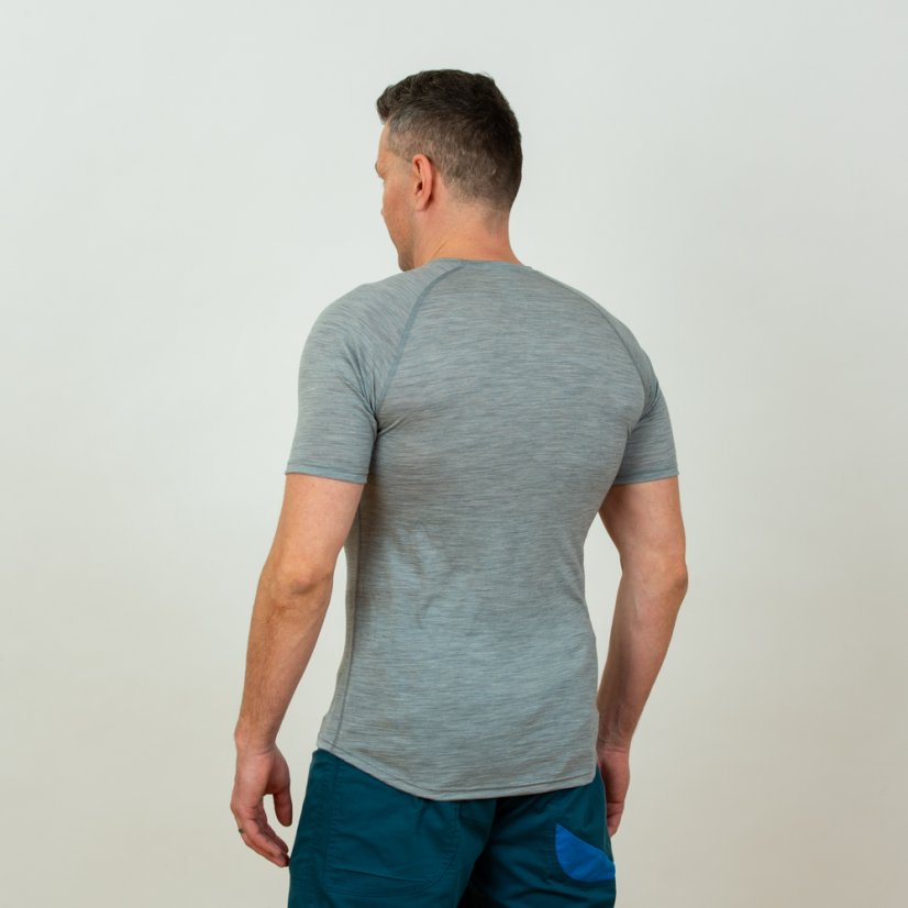 Pánske merino tričko KR S140 - sivé