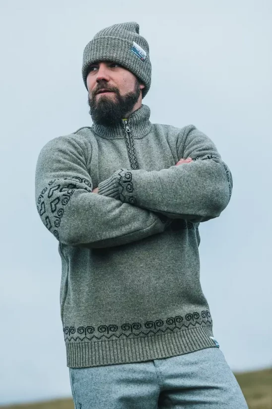 Men’s merino sweater Patriot - Brown - Size: XL